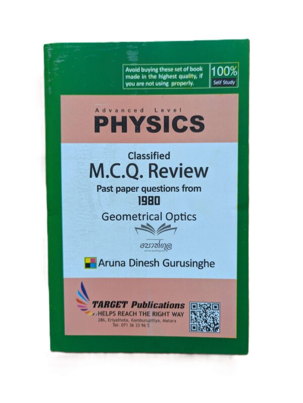 Target Physics |   Optics (Unit 3-2) Classified M.C.Q Review 1980 – 2020